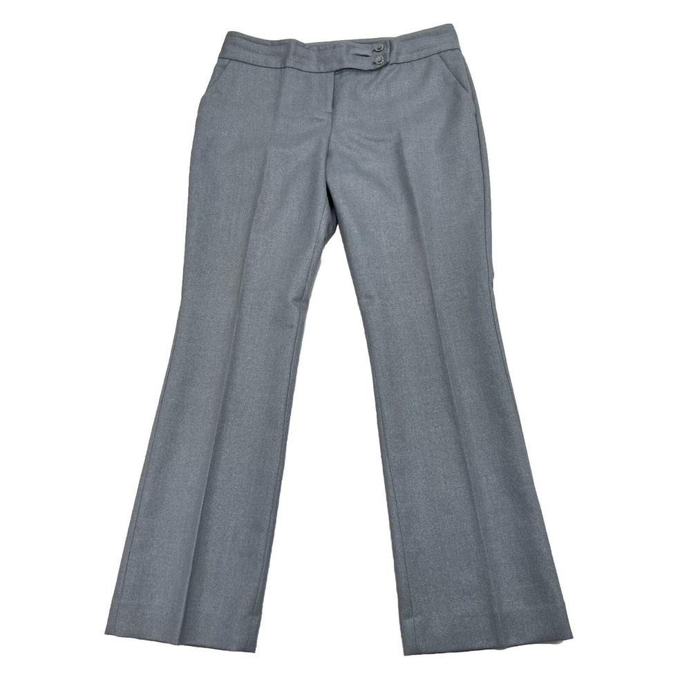 The Limited Dress Slacks Women Size 12 Gray Cassidy Fit Metallic Thread Stretch